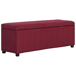 Avis vidaXL Banc avec compartiment de rangement 116 cm Bordeaux Polyester