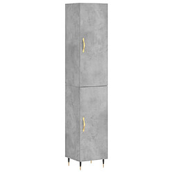 Maison Chic Buffet,Meuble de Rangement,commode pour salon,Cuisine Gris béton 34,5x34x180 cm Bois d'ingénierie -MN99951