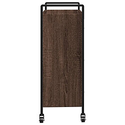 Maison Chic Desserte de cuisine | Chariot de cuisine | Meuble de rangement roulant chêne marron 70x30x82 cm bois d'ingénierie -GKD95588 pas cher