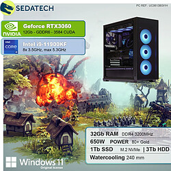 Sedatech PC Gamer • Intel i9-11900KF • RTX3060 • 32Go RAM • 1To SSD M.2 • 3To HDD • Windows 11