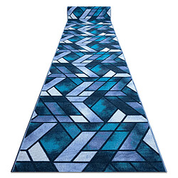 RUGSX TAPIS DE COULOIR ANTIDÉRAPANT ROMBY diamants bleu marine 120cm 120x1100 cm