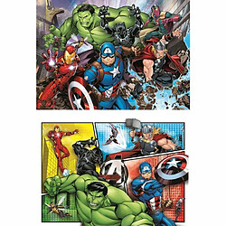 Ludendo 2 puzzles 60 pièces Supercolor Avengers