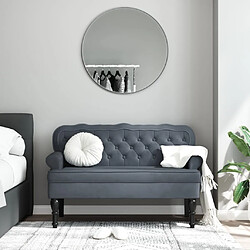 vidaXL Banc avec dossier gris foncé 119,5x64,5x75 cm velours