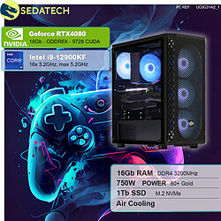 Sedatech PC Gamer • Intel i9-12900KF • RTX4080 • 16 Go RAM • 1To SSD M.2 • sans OS