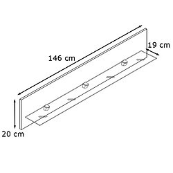 Avis Mpc Etagère En Bois Et Verre Bordeaux Avec LED (hxlxp) 20 X 146 X 19 Cm