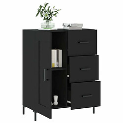 Acheter Maison Chic Buffet,Meuble de Rangement,commode pour salon,Cuisine noir 69,5x34x90 cm bois d'ingénierie -MN47608