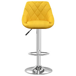 Avis vidaXL Tabourets de bar lot de 2 jaune moutarde velours