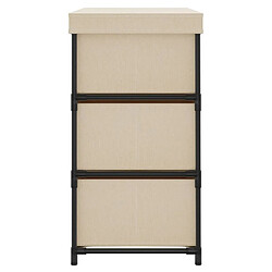 Avis vidaXL Armoire de rangement avec 6 tiroirs 55x29x55 cm Crème Acier