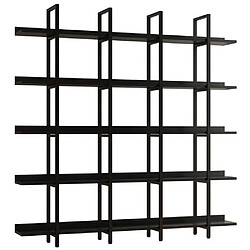 Hanah Home Etagère en aggloméré et métal Loft noir. Etagère en aggloméré et métal Loft noir