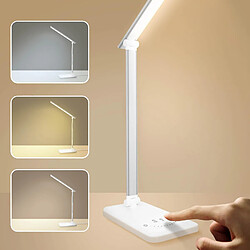 Universal Lampe de bureau à LED pliable avec port de charge USB - blanc (blanc) pas cher