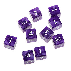 20 pièces six faces dés d6 pour jouer à d u0026 d rpg party game violet et noir