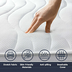 Acheter The White Stone Matelas Double155x180 à mémoire de forme orthopédique | Hauteur 20 cm | Made in Italy