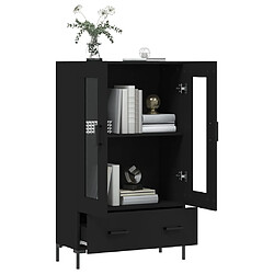 Avis vidaXL Buffet haut noir 69,5x31x115 cm bois d'ingénierie