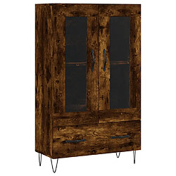 vidaXL Buffet haut chêne fumé 69,5x31x115 cm bois d'ingénierie