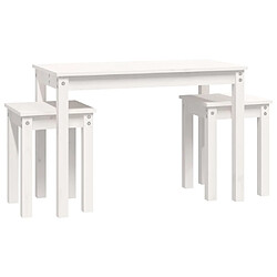 Acheter vidaXL Tables gigognes 3 pcs Blanc Bois de pin massif