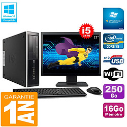 PC HP Compaq Pro 6300 SFF I5-3470 16Go 250Go Graveur DVD Wifi W7 Ecran 17" - Occasion