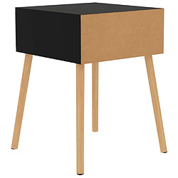 Maison Chic Table de chevet - Table de Nuit Noir brillant 40x40x56 cm Aggloméré pas cher