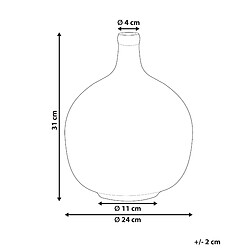 Avis Beliani Vase décoratif CHAPPATHI fait à la main Verre 31 cm Rose