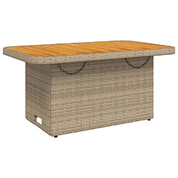 Avis vidaXL Salon de jardin avec coussins 3 pcs beige résine tressée