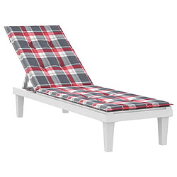 Avis Maison Chic Coussin Confort | pouf | Coussin de chaise de terrasse carreaux rouge (75+105)x50x3 cm -GKD80297