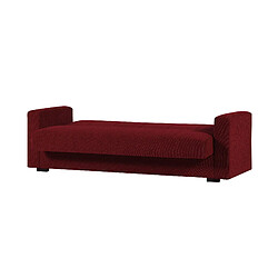 Alter Canapé-lit conteneur 3 places, 212 x 80 x 87h cm, couleur rouge