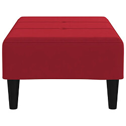 Avis vidaXL Repose-pied Rouge bordeaux 78x56x32 cm Velours