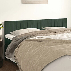 vidaXL Têtes de lit 2 pcs Vert foncé 100x5x78/88 cm Velours 