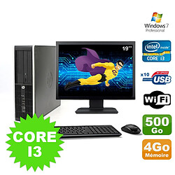 Lot PC HP Compaq Elite 8100 SFF Core I3-530 4Go 500Go DVD WIFI W7 + Ecran 19" · Occasion 