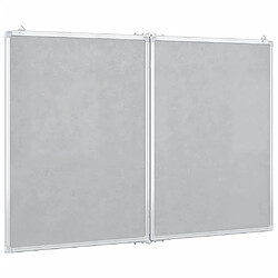 Avis vidaXL Tableau blanc magnétique pliable 120x80x1,7 cm aluminium