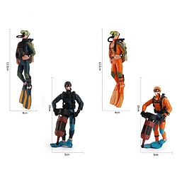 Acheter Figurine D'action Miniature Motocycliste Préscolaire Apprendre Jouet Figurines D'action 4 Pièces Plongeur