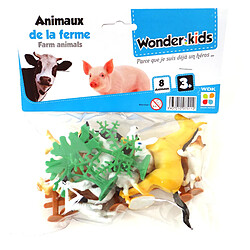 Wonderkids 8 animaux ferme et accessoires