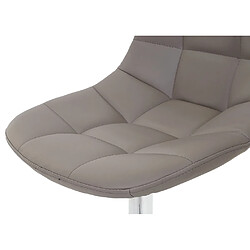 Acheter Mendler Chaise de salle à manger HWC-A60, chaise pivotante, design rétro ~ similicuir taupe, pied chromé