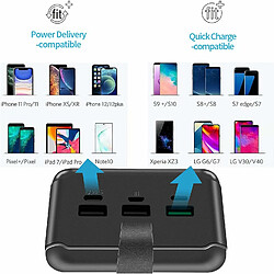 Avis YOBON Chargeur Portable, 50000mAh Batterie Externe, Noir Power Bank avec Affichage LCD, avec 3 USB Sortie pour Les Téléphones Mobiles