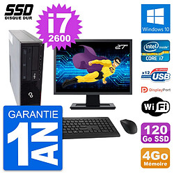 PC Fujitsu E910 DT Ecran 27" Intel i7-2600 RAM 4Go SSD 120Go Windows 10 Wifi · Occasion 