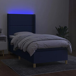 Avis Sommier à lattes,Cadre à lattes de lit pour Adulte matelas et LED Bleu 100x200 cm Tissu -MN55877