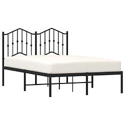 Avis Maison Chic Lit adulte - Cadre de lit métal avec tête de lit,Structure du lit Contemporain pour chambre noir 120x190 cm -MN20514