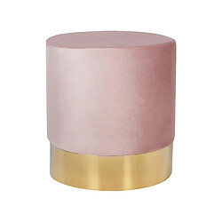 Beliani Pouf en velours rose pastel d 39 cm SOPHIA 