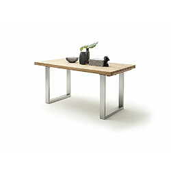 Inside 75 Table extensible DUBLIN 200 x 100 cm chêne sauvage acier brosse pas cher