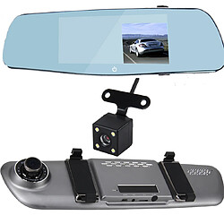 Yonis Caméra de recul Embarquée Tactile 7 pouces + SD 4Go Caméra Embarquée Voiture Dashcam Full HD 1080P Tactile Grand Angle Recul Gris + SD 4Go YONIS