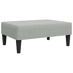 vidaXL Repose-pied gris clair 77x55x31 cm velours