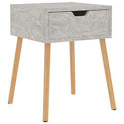 vidaXL Table de chevet Gris béton 40x40x56 cm Bois d'ingénierie