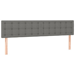 vidaXL Têtes de lit 2 pcs Gris foncé 80x5x78/88 cm Tissu