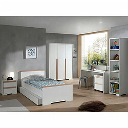 Vipack Armoire mobile 2 tiroirs London Bois Blanc