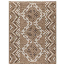 Jardindeco Tapis intérieur extérieur aspect jute marron Tijuana 9054 180 x 67 cm. Tapis intérieur extérieur aspect jute marron Tijuana 9054 180 x 67 cm