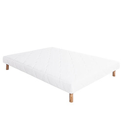 Acheter LUXURY LITERIE Ensemble matelas Nuage 140x190 cm + sommier blanc ep 13cm