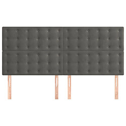 Avis Maison Chic Lot de 4 Têtes de lit design pour chambre - Décoration de lit Gris foncé 80x5x78/88 cm Velours -MN95063