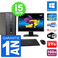 PC Tour HP 800 G1 Ecran 19" Intel i5-4570 RAM 16Go Disque 2To Windows 10 Wifi - Occasion