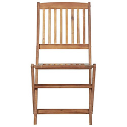 Avis Maison Chic Lot de 6 Chaises pliables d'extérieur| chaises Relax de jardin Bois d'acacia solide -GKD70933