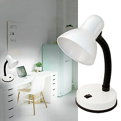 VELAMP CHARLESTON: Lampe de bureau avec culot E27, blanc