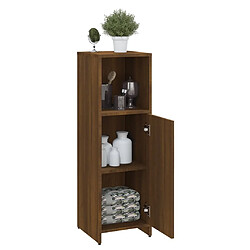 Maison Chic Armoire de bain,Meuble de rangement de salle de bain,Meuble haut Chêne marron 30x30x95 cm Bois d'ingénierie -GKD561648 pas cher